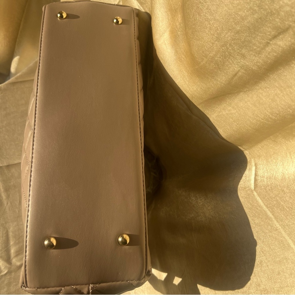 Studio Badgley Mischka Vegan Leather Tote, in Taupe. - Picture 11 of 16